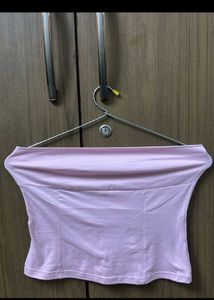 Pink Strapless Tube Top