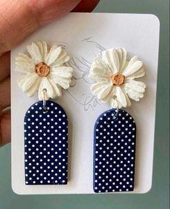 Set of 2 Handmade Floral Earrings