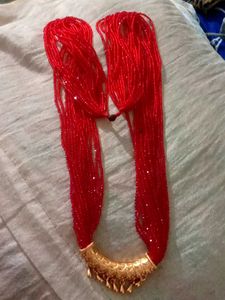 Stunning Red Beaded Necklace