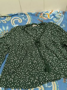 Green Polka Dot Tunic Top