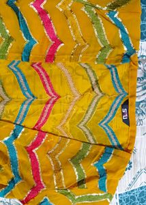 Mustard Embroiderd 3pc set Skirt, Crop top &amp; Shrug