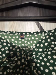 Chic Polka Dot Mini Dress knee length