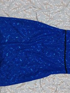 Elegant Blue Lace Dress