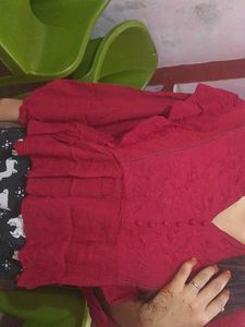 Red Embroidered Tunic
