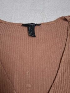 Forever 21 Ribbed Long Sleeve Top