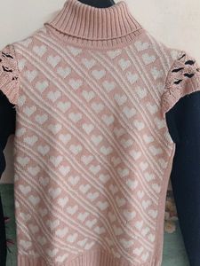 High Neck Knitted long Sleeve Sweater Top
