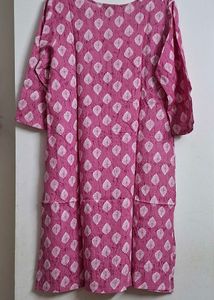 Pink Printed Kurta