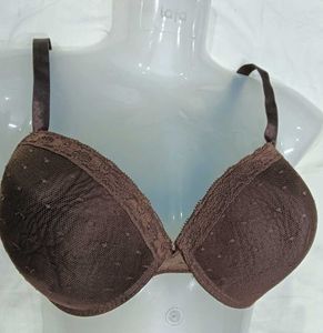 Stylish Brown🪔 Lace Trim Bra