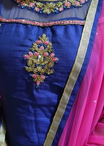 Navy &amp; Pink Salwar Kameez