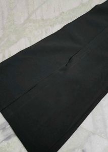 Wide Leg Slit Black Pants