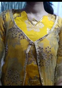 Elegant Lace Kurta jacket Set