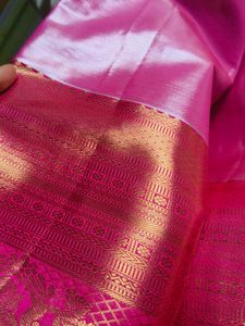 #bridal Kanjeevaram Silk Saree with pallaki border