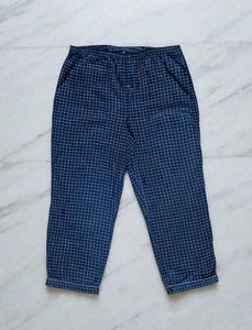 Comfortable Blue Checkered Sleepwear Pants