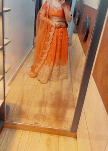 Orange Lehenga Choli Set