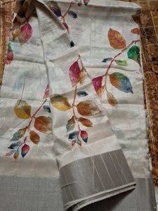 Beautiful art silk saree with blouse piece