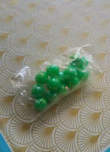 Green Faceted Beads for Jewelry