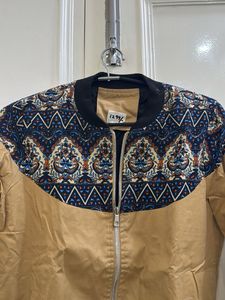 Stylish Patterned Bomber Jacket