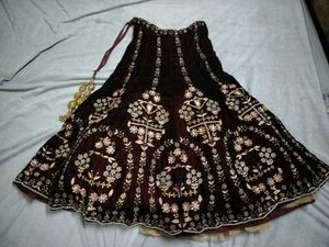 beautiful Coffee Brown velvet lehanga