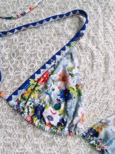 Floral Halter Neck Bikini Top