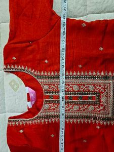 New Rust Orange Kurta Set