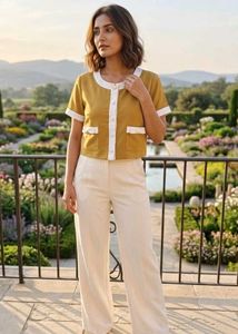 Stylish Mustard Cropped Top