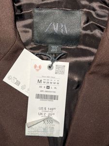 ZARA Women's Brown Blazer and skirt Set