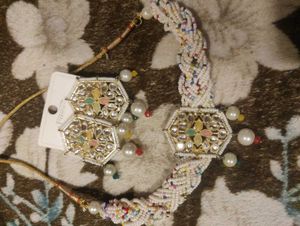 Beaded Necklace and Earring Set