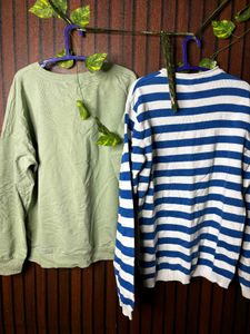 2 Crew Neck Sweatshirts for Women
