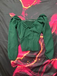 Green Long Sleeve Top