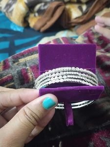 Silver Shining Bangles
