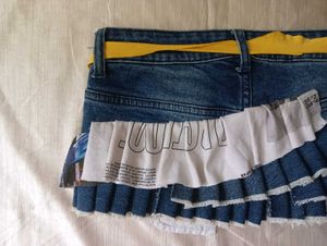Upcycled Denim Ruffle Skirt – "Tokyo Drift" Editio