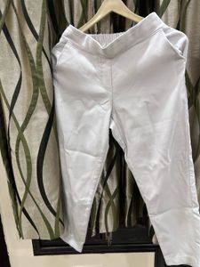 white straight Leg Pants