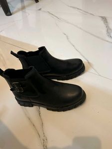 Black Leather Chelsea Boots