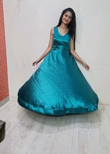 Rama Green Satin Dress