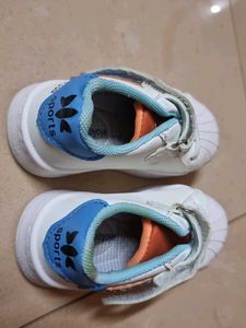 Cute White &amp; Blue Sneakers for Kids