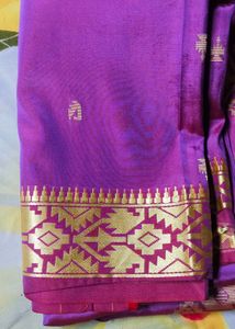 Pure Silk Kanjivaram Saree with zari motifs