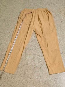 Comfortable Tan Linen Trousers