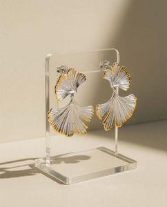 Ginkgo Leaf 18K Gold Plated Anti Tarnish Earrings