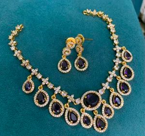 AD America Diamond Necklace &amp; Earring Set