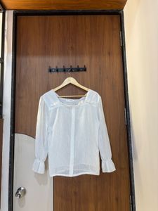 White Long Sleeve Top