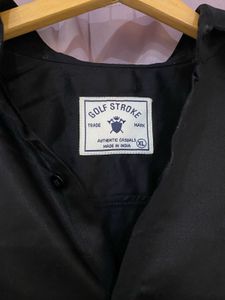 Men’s Black Satin Shirt
