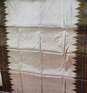Elegant Cream Saree with blouse