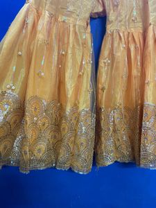 Yellow gharara suit for haldi special