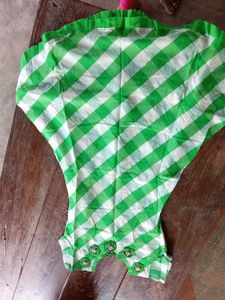 Green Checkered umbrella kurthi