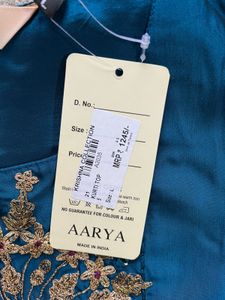 Teal Embroidered Kurti