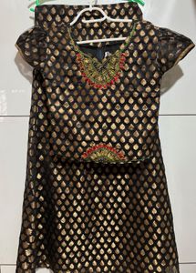 black and gold festive choli
