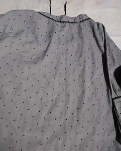 Gray Polka Dot Bow top