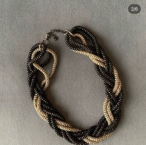 Chunky Braided Beaded Necklace