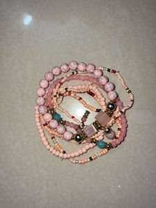 ETEN Pink Beaded Bracelet Set