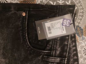 trendy charcoal baggy jeans